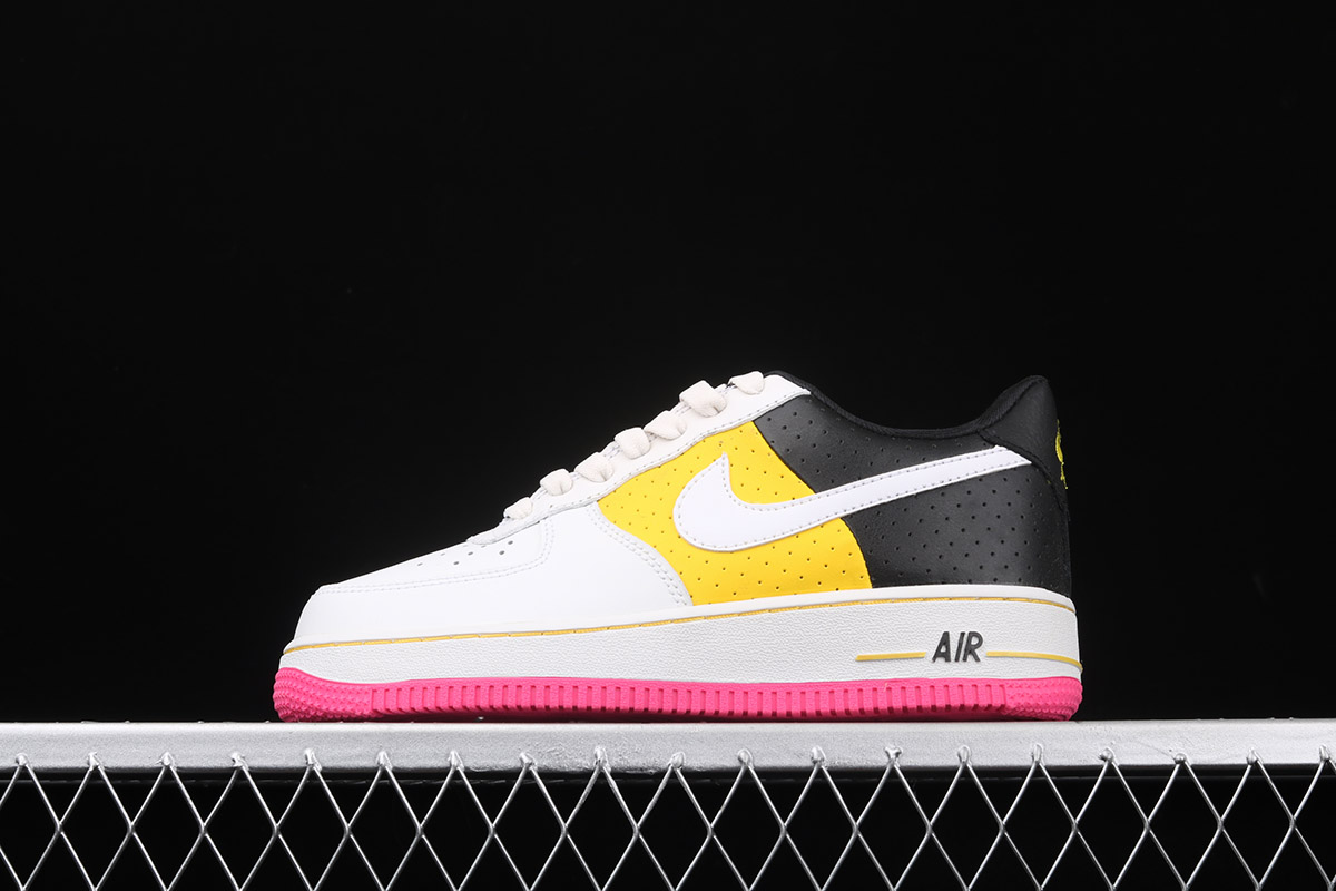 white yellow air force 1