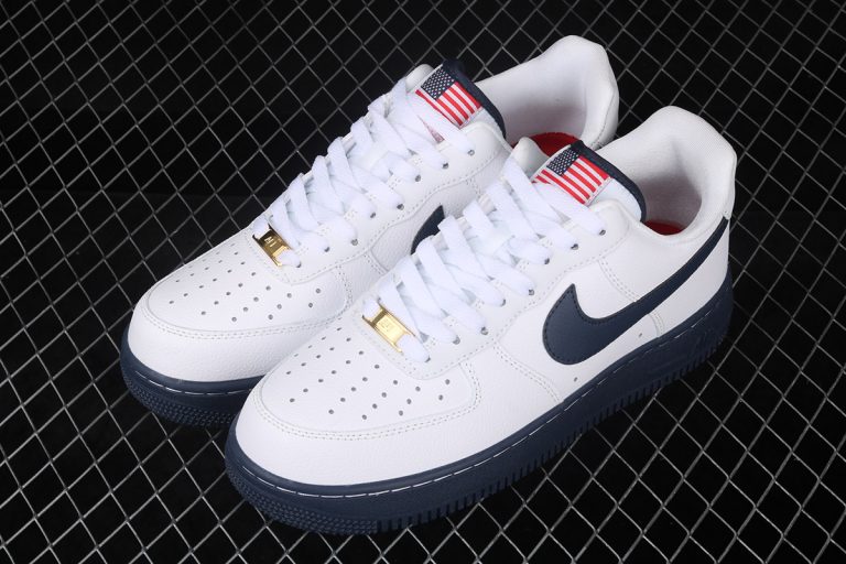 Nike Air Force 1 Low ‘USA Flags’ White/Sport Red-Metallic Gold-Obsidian ...