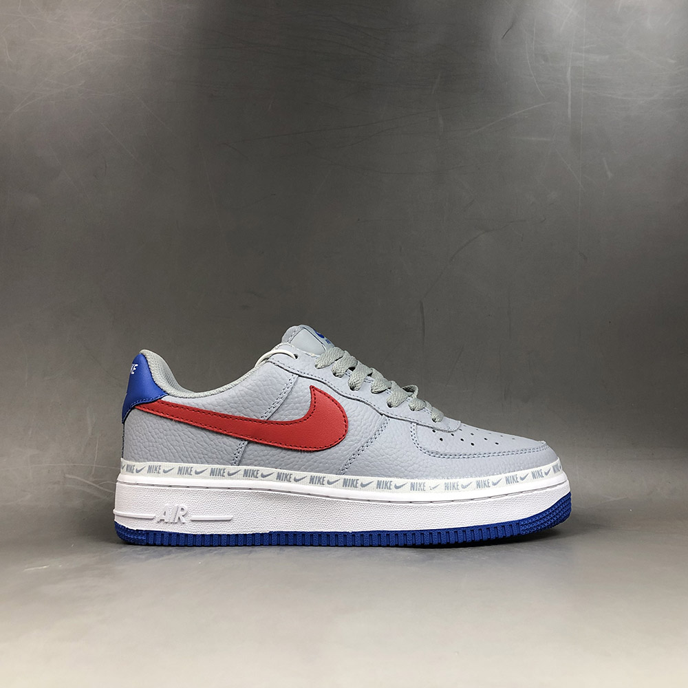 nike air force 1 grey and red