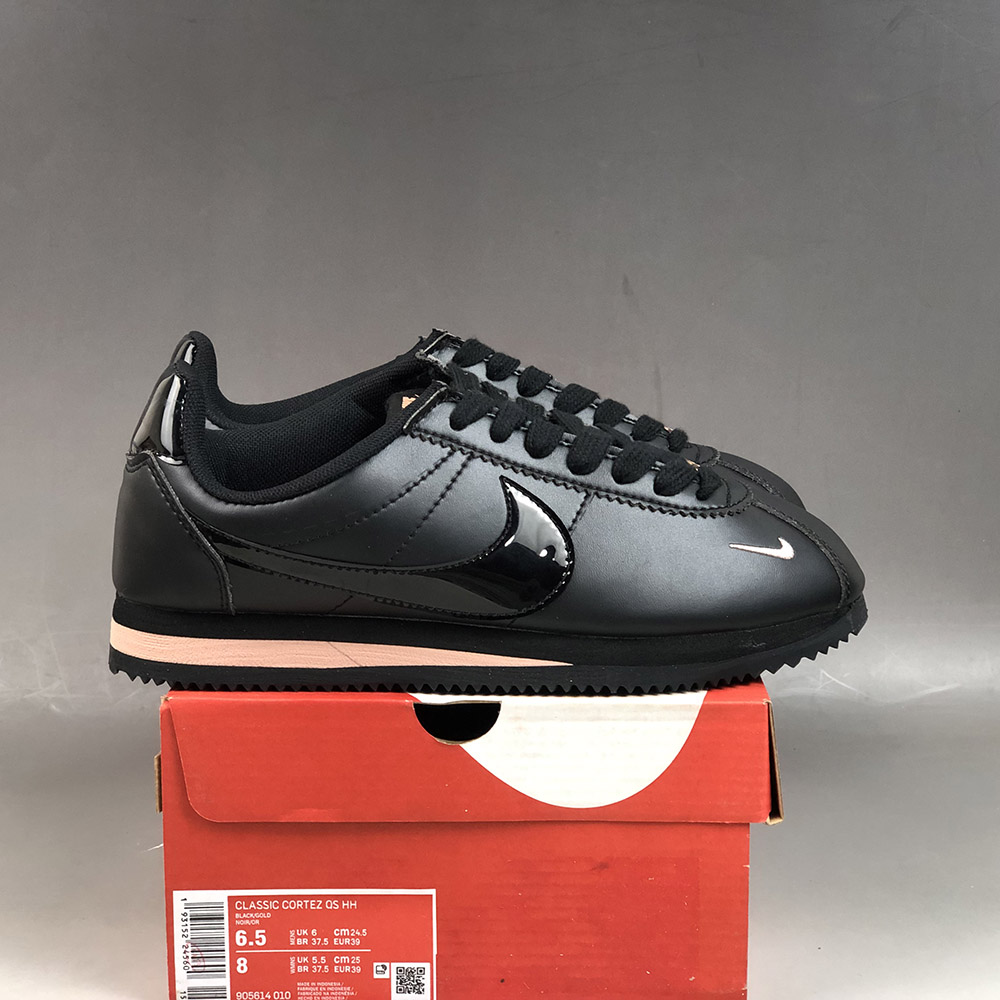 nike cortez rose gold and black