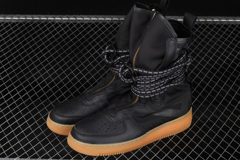 air force 1 high top black gum bottom