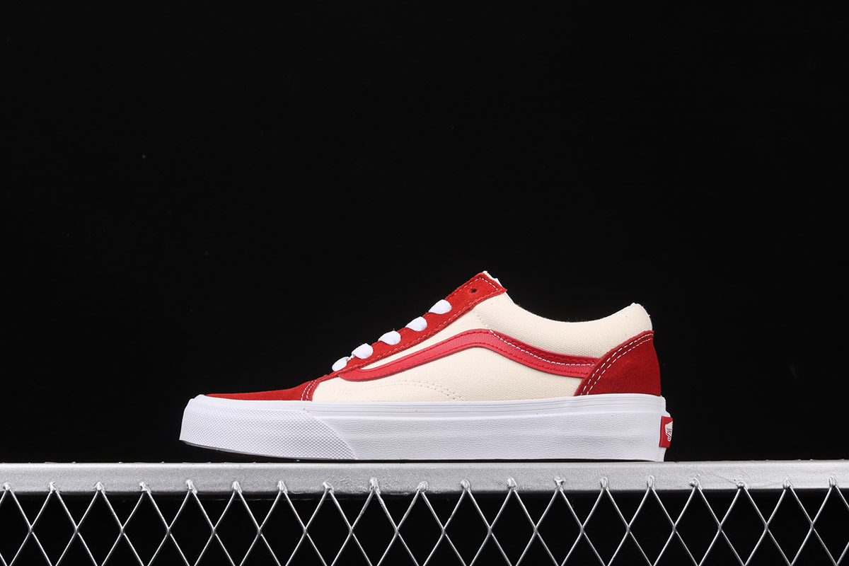 white vans with red