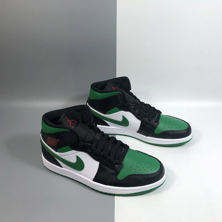 Air Jordan 1 Mid Pine Green/White-Black-University Red For Sale – The ...