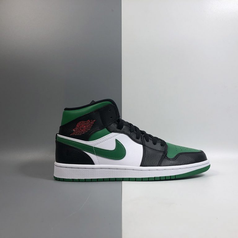 Air Jordan 1 Mid Pine Green/White-Black-University Red For Sale – The ...