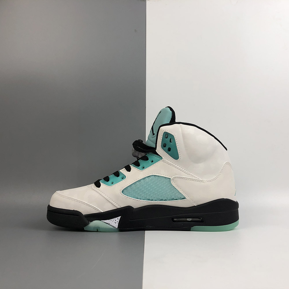 Air Jordan 5 White Black White Island Green For Sale Fitforhealth