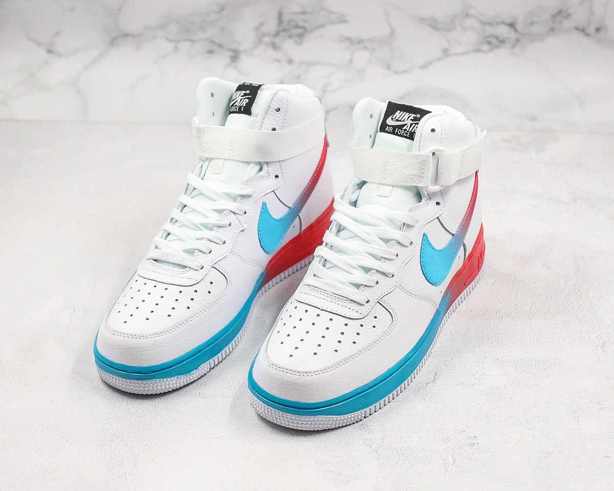 nike air force blue red white