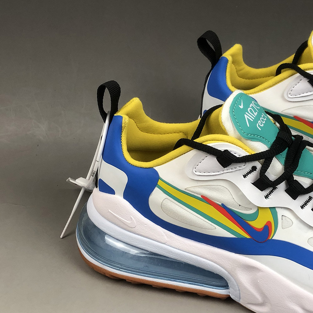 nike air max 270 react blue yellow red