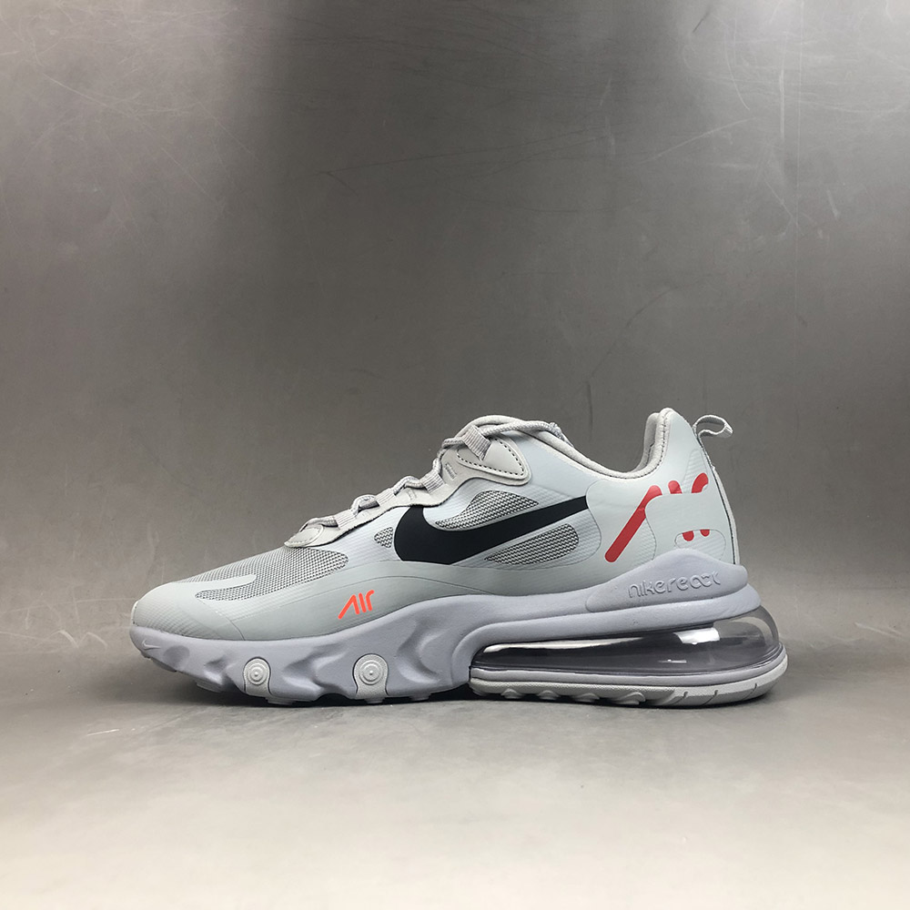 men's nike air max 270 react casual shoes wolf grey