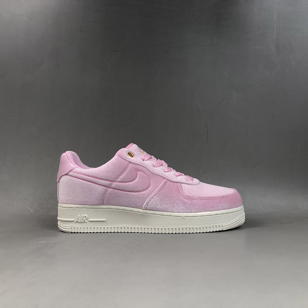 nike air force pink velour
