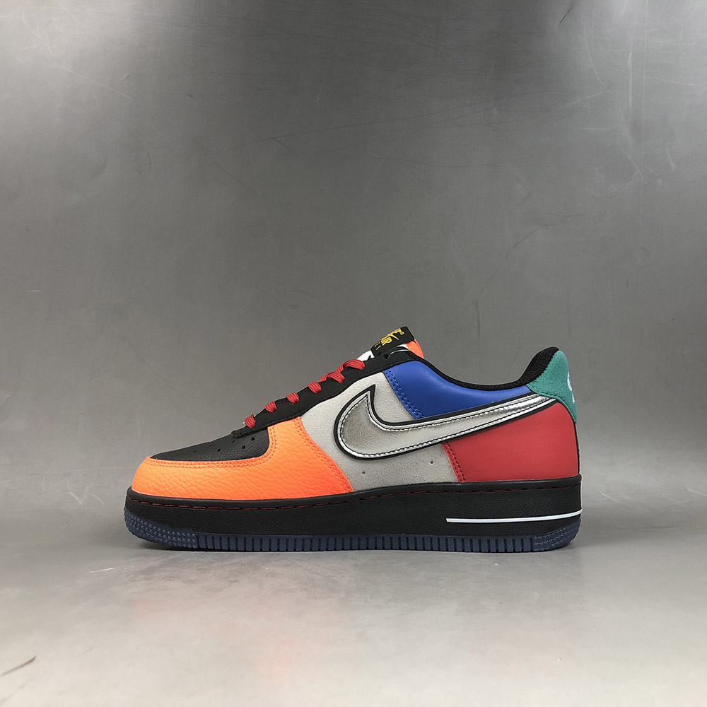 red black and blue air force ones