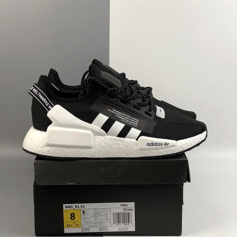 adidas nmd r1 v2 black white black