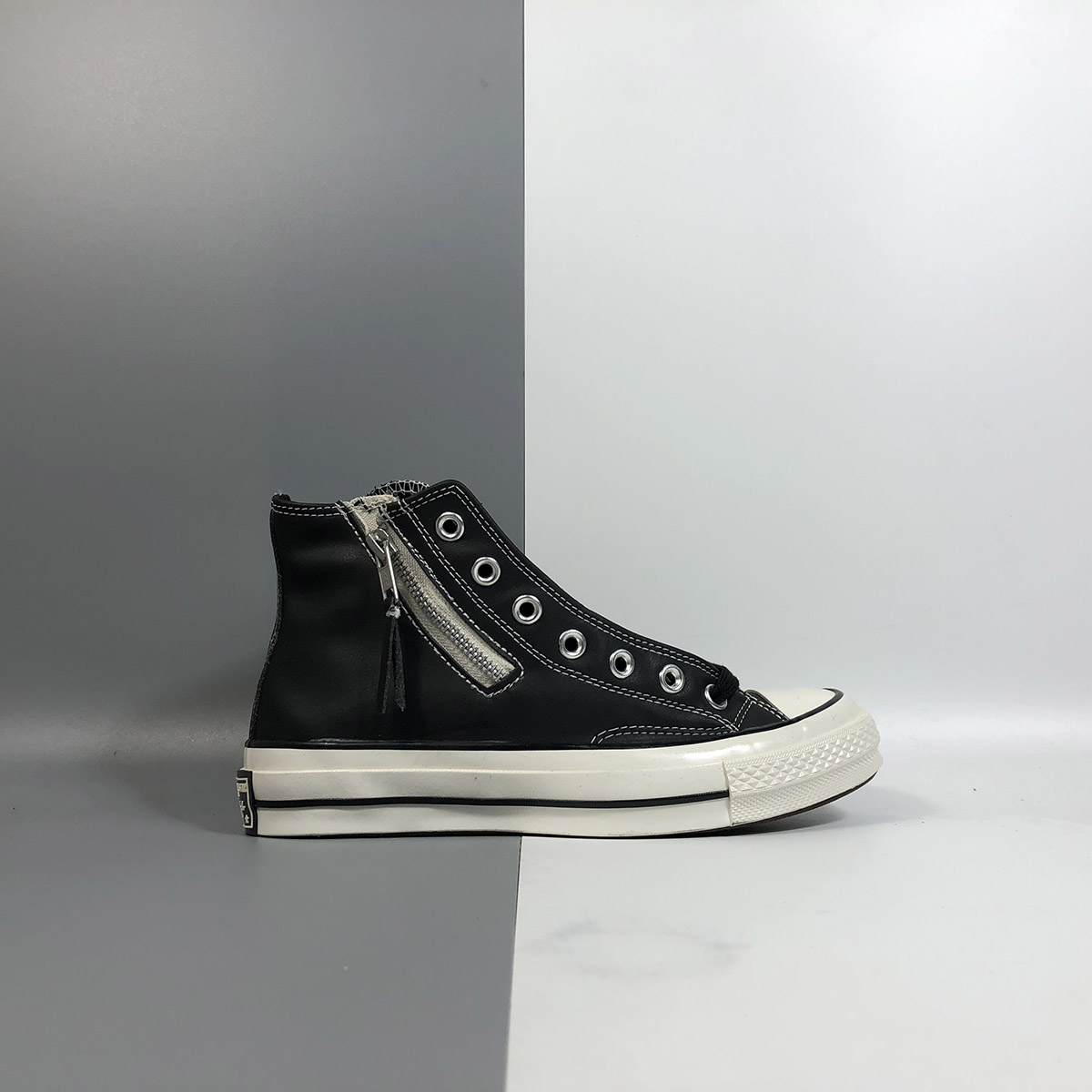 Converse Leather Side Zip Chuck 70 Black For Sale – The Sole Line