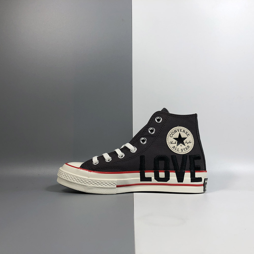 red love heart converse