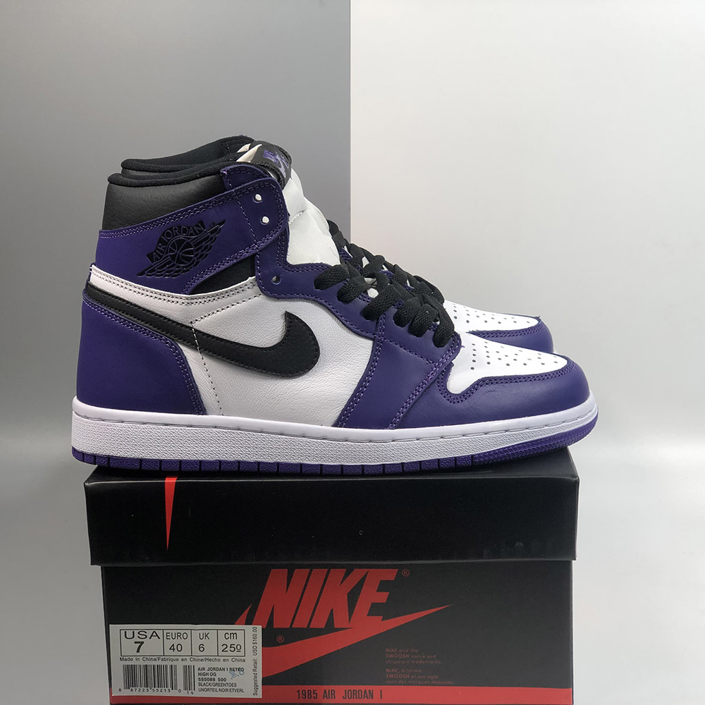 jordans 1 purple and white