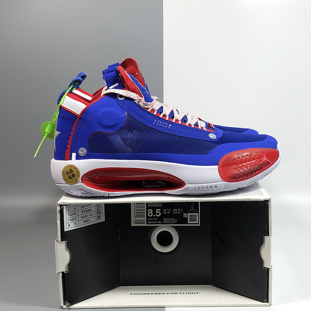 Air Jordan 34 Usa Blue Red White For Sale The Sole Line