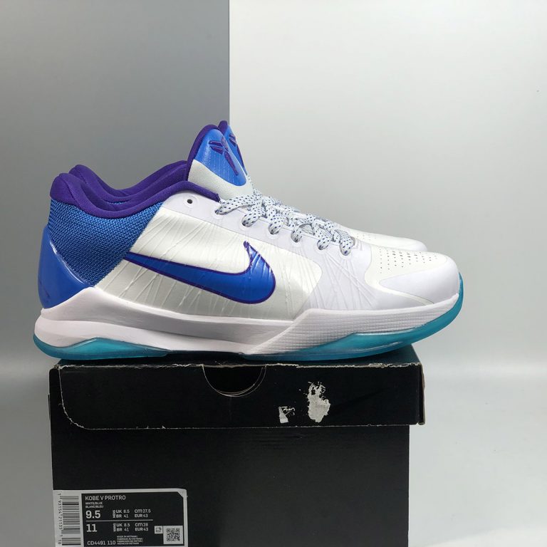 Nike Zoom Kobe 5 White Blue For Sale – The Sole Line