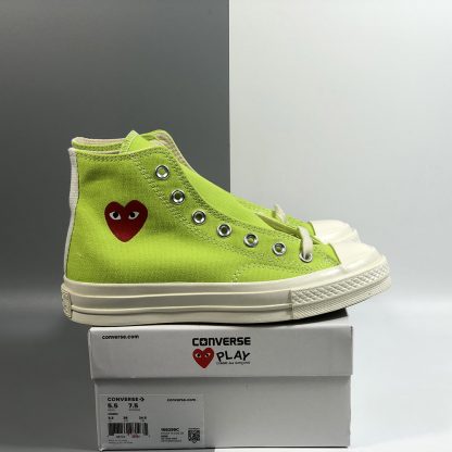 Converse x PLAY Comme des Garçons Chuck 70 High Top Acid Lime Green ...