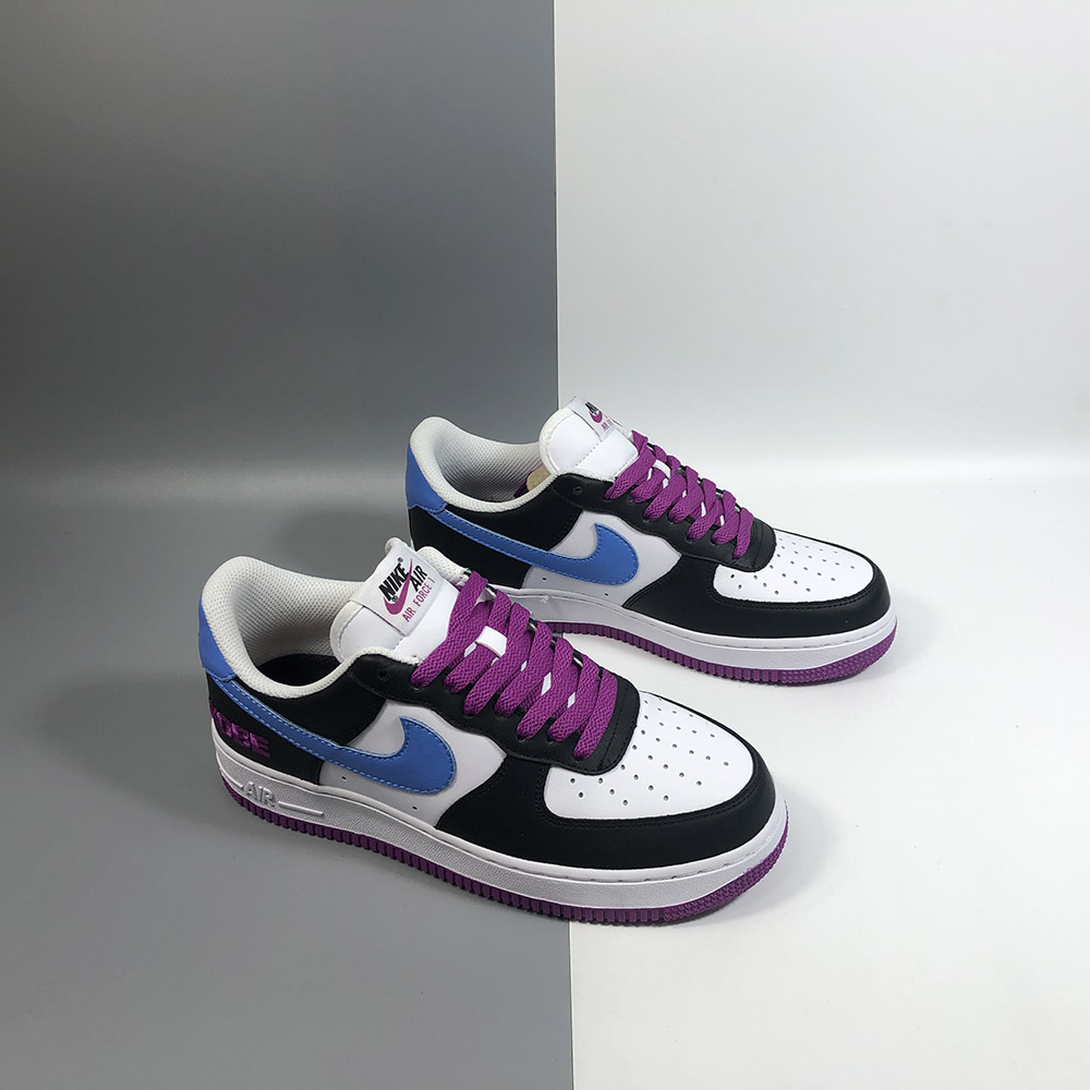 nike air force 1 low black and purple
