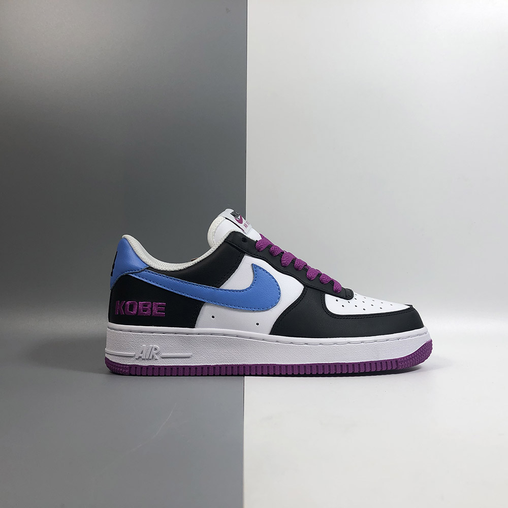 purple and blue nike shoes