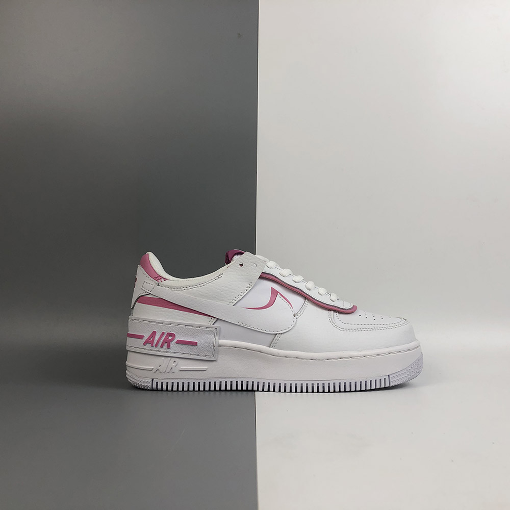 nike air force one shadow white pink