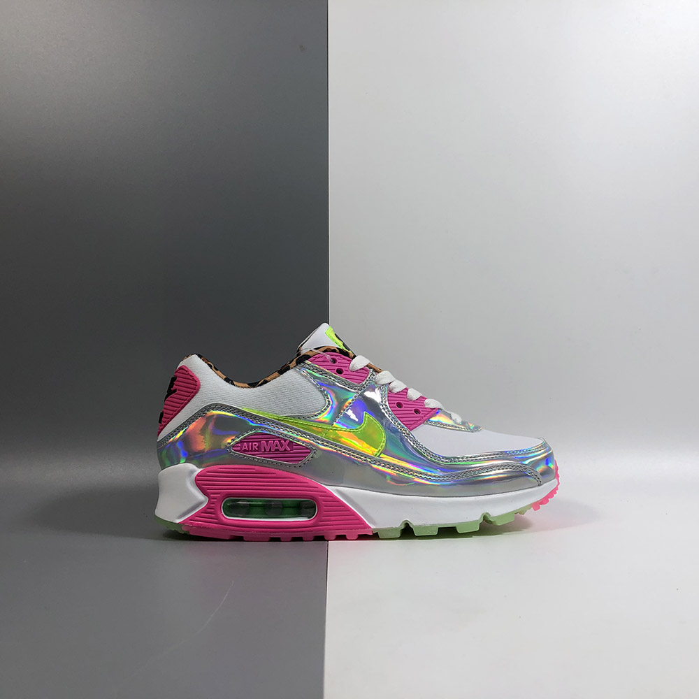nike air max jewell iridescent trainers in black