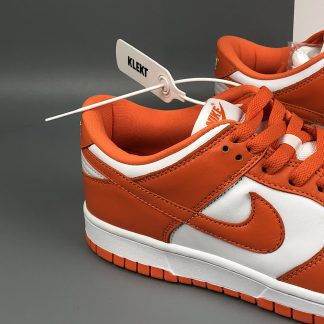 orange and white dunks