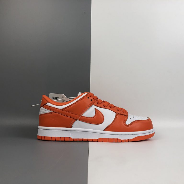 nike dunk low orange white