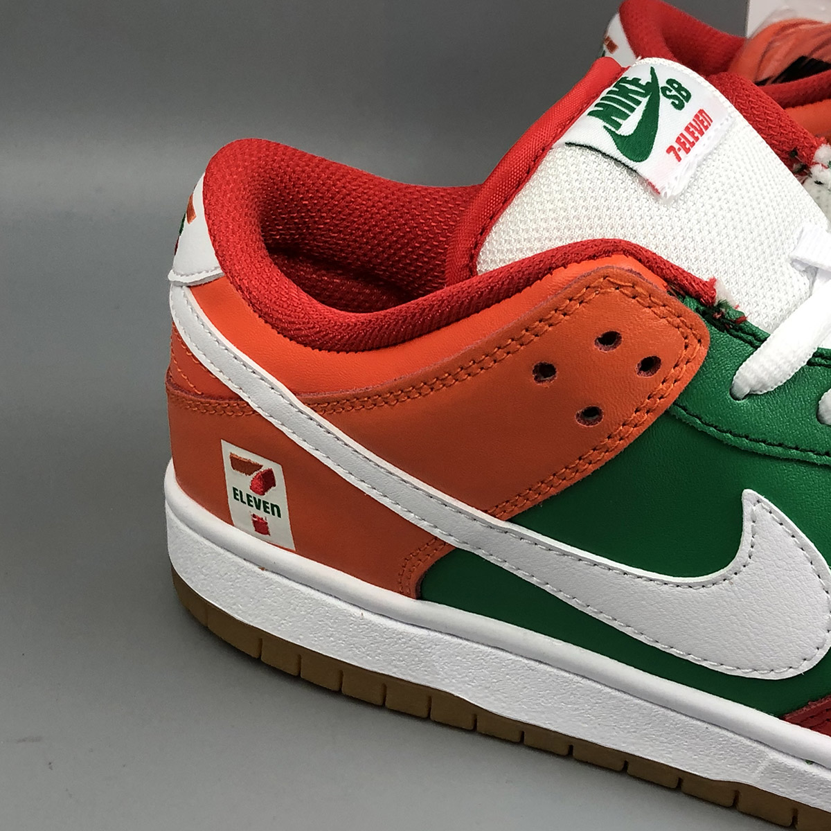 7-Eleven x Nike SB Dunk Low Red Green Orange For Sale – The Sole Line