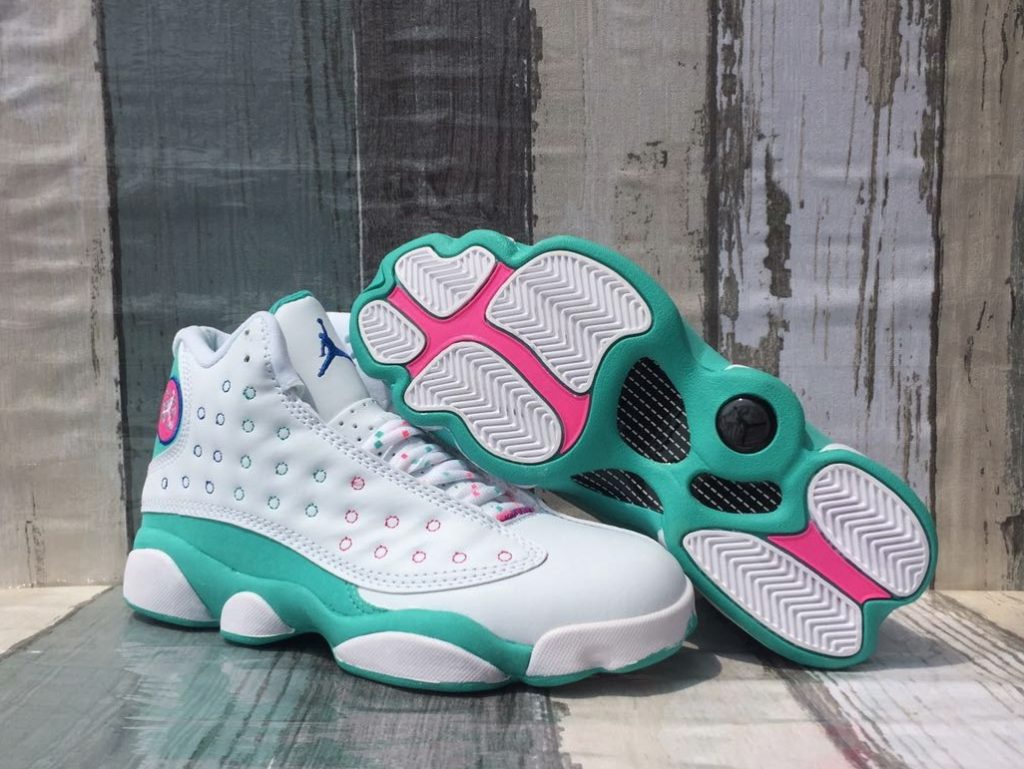 jordan 13 aurora green size 6