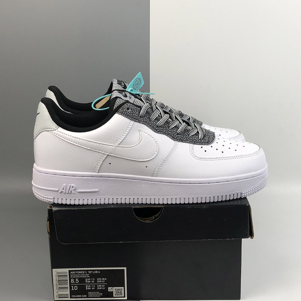 air force 1 low white and grey