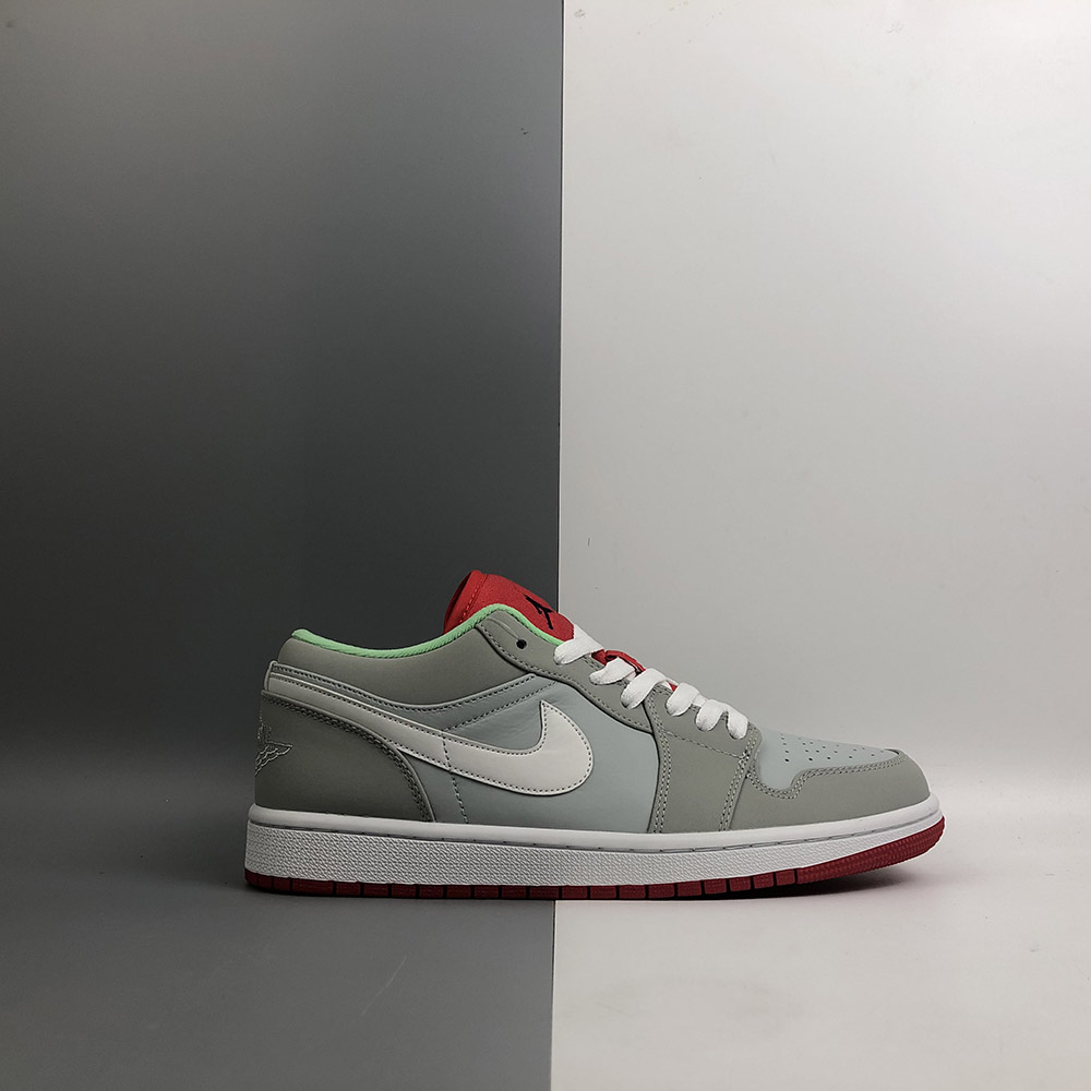 Air Jordan 1 Low Hare Grey Mist University Red Poison For Sale Fitforhealth