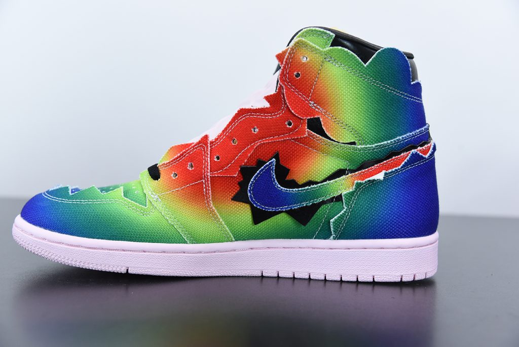 multicolor high top jordans