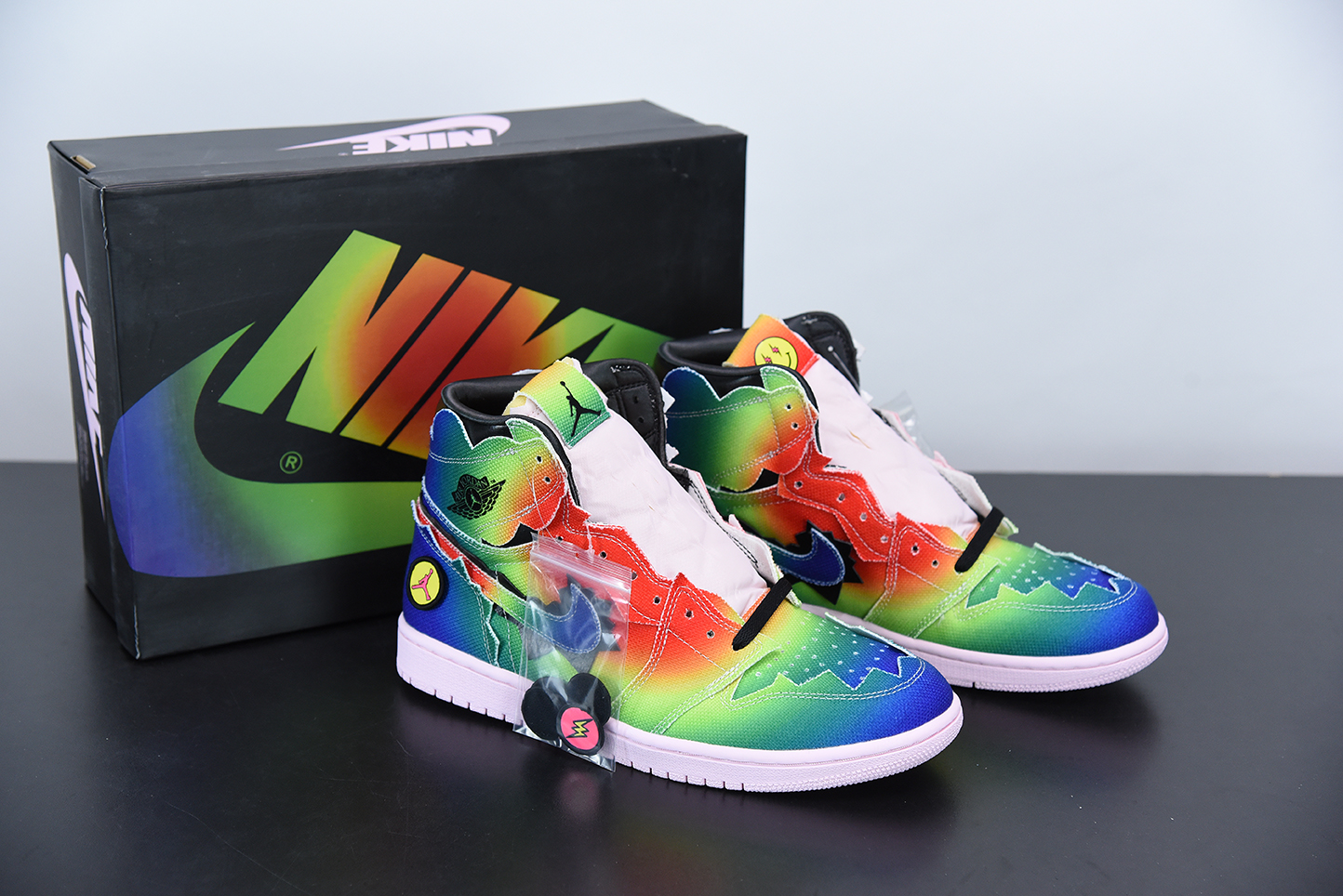 multi colored air jordans