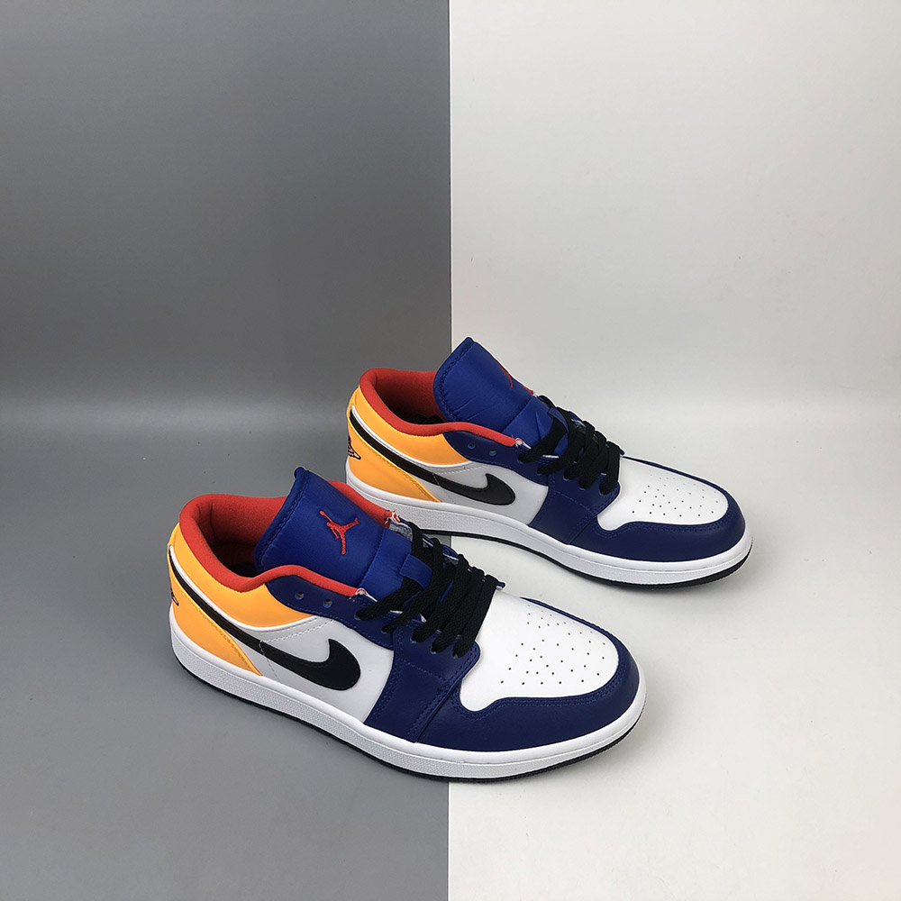 Air Jordan 1 Low White Royal Blue Yellow For Sale The Sole Line