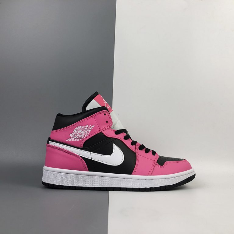 Air Jordan 1 Mid Black White-pinksicle For Sale – The Sole Line