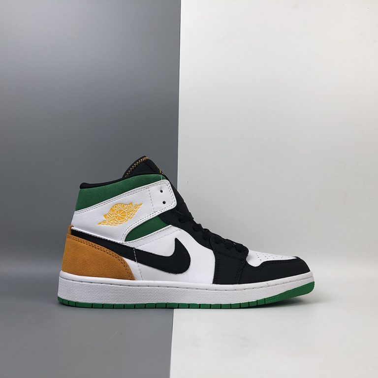 Air Jordan 1 Mid SE White/Laser Orange-Black-Lucky Green For Sale – The ...