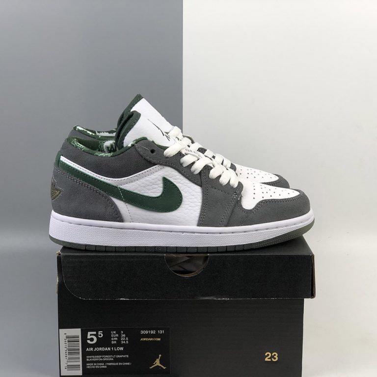 Air Jordan 1 Retro Low ‘Northside’ White/Dark Forest-Light Graphite For ...