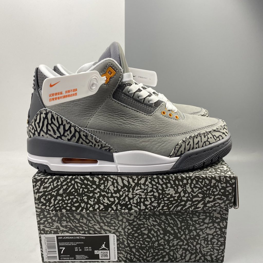 jordan 3 cool grey box