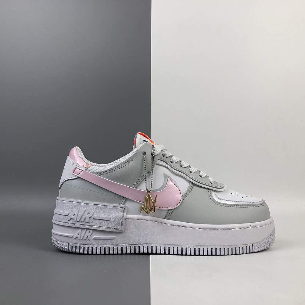 grey and pink nike air force 1