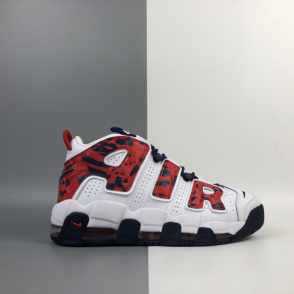nike air more uptempo white red for sale