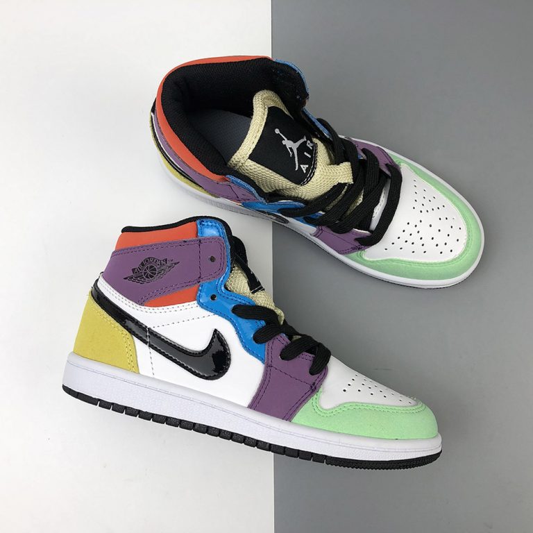 Jordan 1 Mid “Multicolor” For Kids – The Sole Line