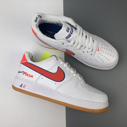 red white and blue nike air force ones