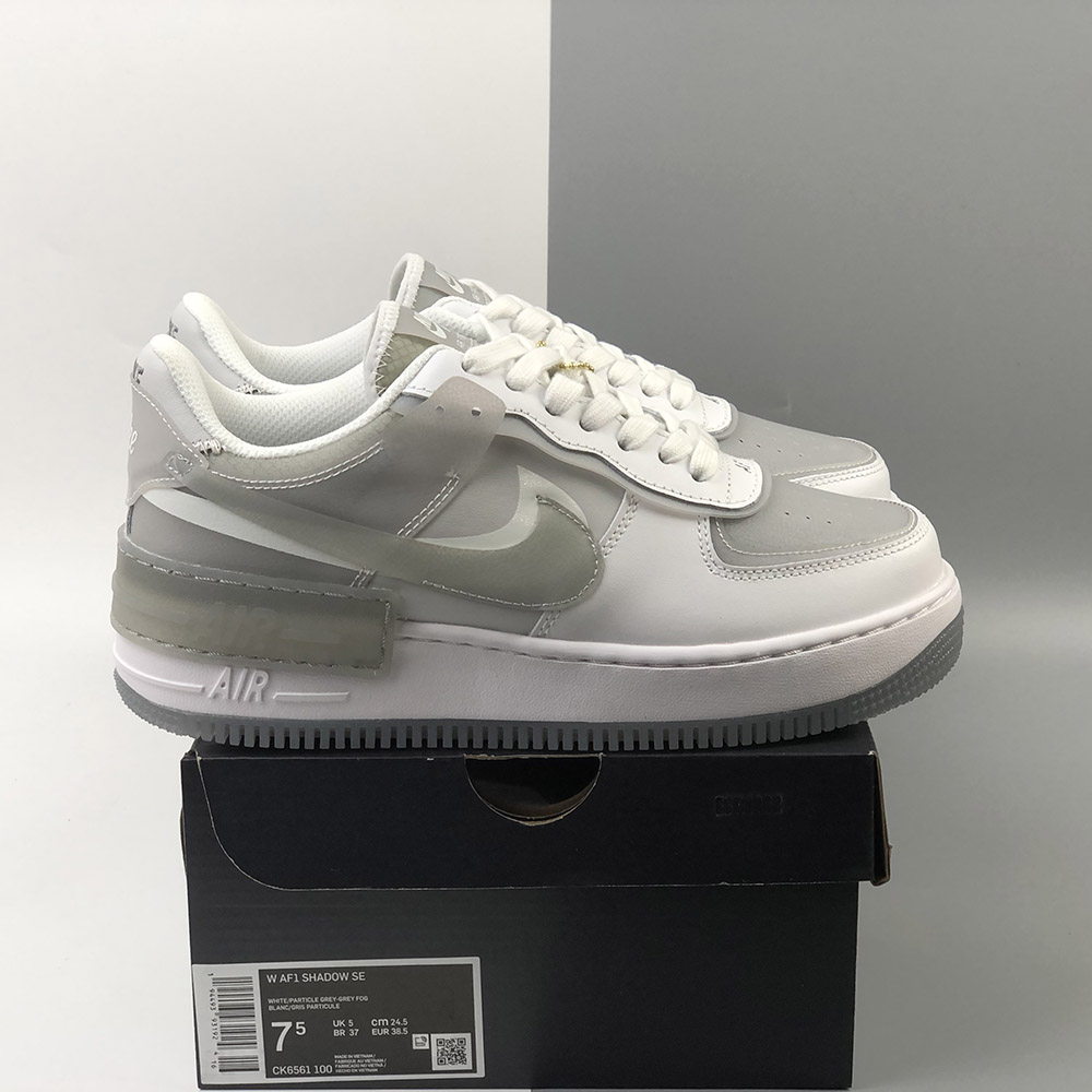 white and grey nike air force 1