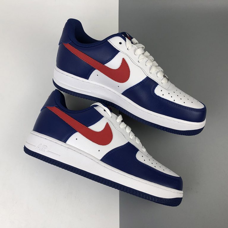 Nike Air Force 1 Low “USA” White Navy Blue For Sale – The Sole Line