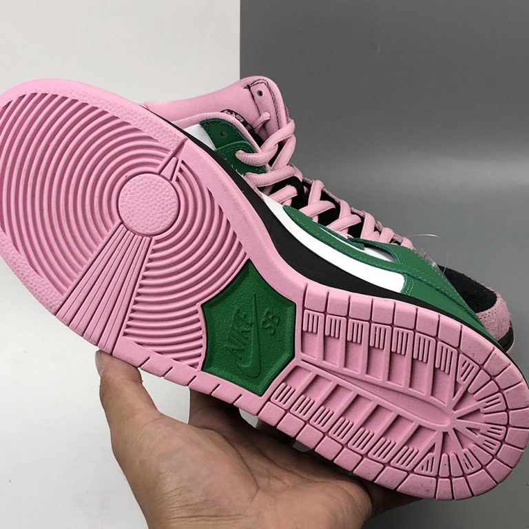 Nike SB Dunk High ‘Invert Celtics’ Black/Pink Rise-Lucky Green For Sale