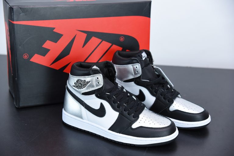 Air Jordan 1 High OG “Silver Toe” Black/Metallic Silver-White-Black For ...