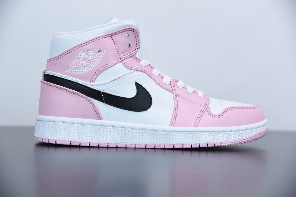 Air Jordan 1 Mid White Pink Black For Sale – The Sole Line