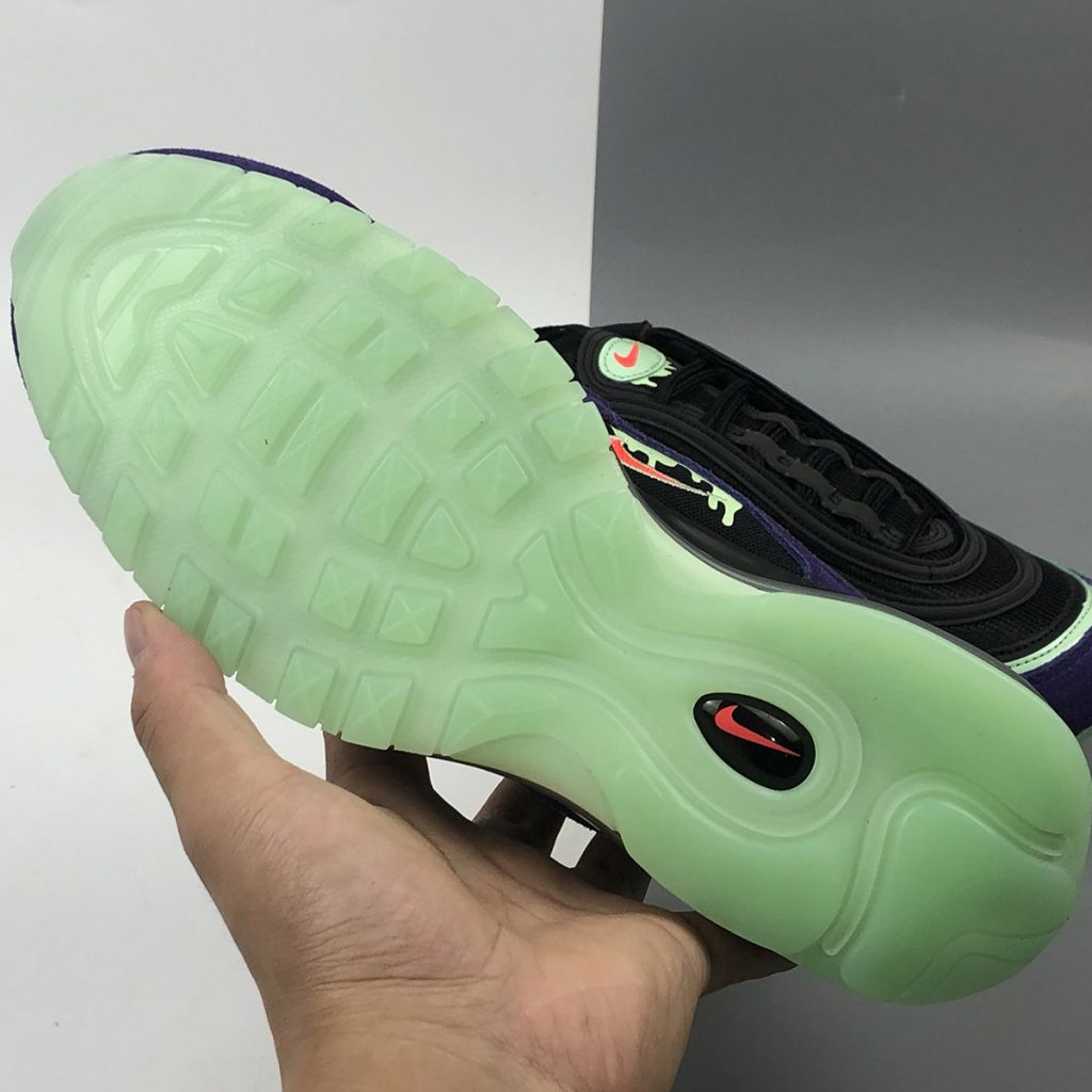 Nike Air Max 97 ‘Slime Halloween’ Purple Black For Sale – The Sole Line