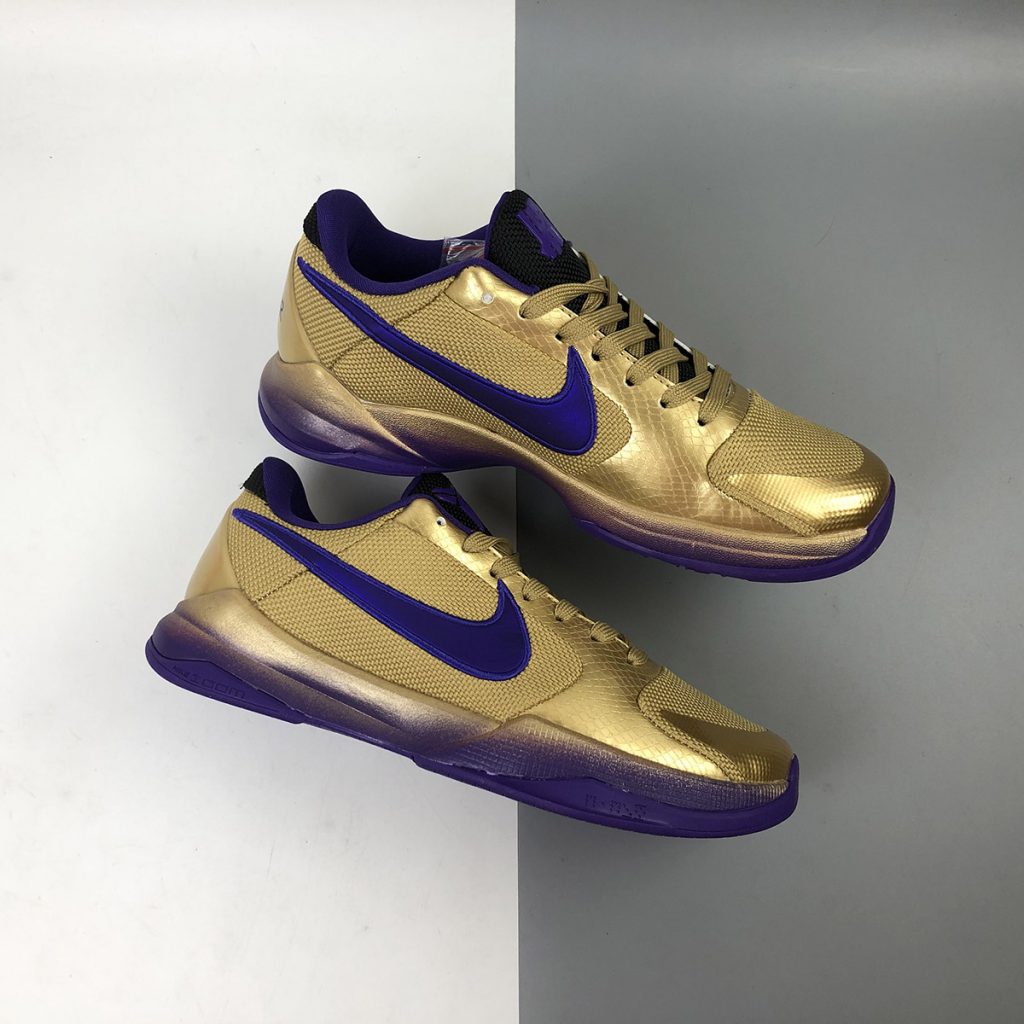 Undefeated x Nike Kobe 5 Protro âHall of Fameâ Metallic Gold/Field Purple-Multi-Color â The Sole 