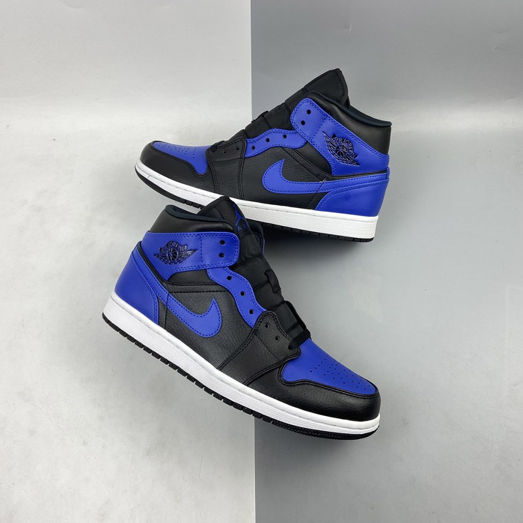 Air Jordan 1 Mid Black/Hyper Royal-White For Sale – The Sole Line